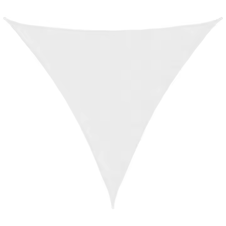vidaXL Toldo de vela triangular tela Oxford blanco 4x4x4 m - 1