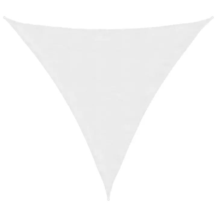 vidaXL Toldo de vela triangular tela Oxford blanco 4x4x4 m - 1