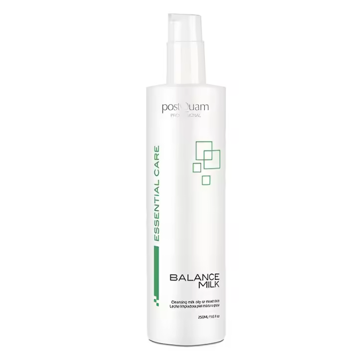 PostQuam - Leche Limpiadora Astringente e Hidratante para Piel Mixta o Grasa con Extractos de Hamamelis, Pepino, Alga Fucus, Genciana Amarilla y Glicerina - Leche Facial Tonificante y Desmaquilladora que Purifica los Poros, Hidrata y Regula - 250 ml - 1