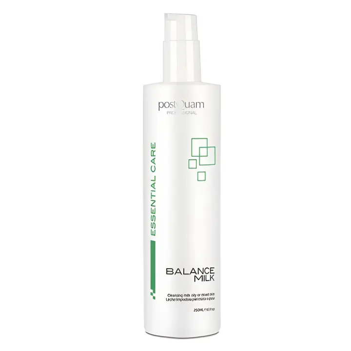 PostQuam - Leche Limpiadora Astringente e Hidratante para Piel Mixta o Grasa con Extractos de Hamamelis, Pepino, Alga Fucus, Genciana Amarilla y Glicerina - Leche Facial Tonificante y Desmaquilladora que Purifica los Poros, Hidrata y Regula - 250 ml - 1