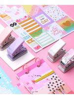 Pegatina De Perforadora De Agujeros Pequeña Para Papel A4 Mini Para DIY Decoración De Escuela Suministros Escolares Perforadora Estándar - details 5