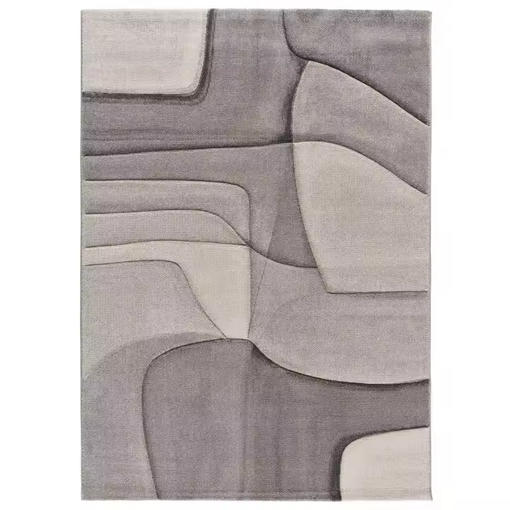 ATTICGO Alfombra de Interior Estilo Abstractas en Gris - MEDEL 40378 | 80X150, 140X200, 160X230 cm - 1