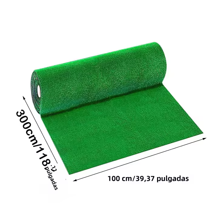 Tela De Hierba Artificial 9.85FT Apariencia Natural Alfombra Sintética Verde Para Interior Exterior Jardín Terraza Juego De Niños - 1