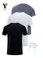 Camiseta Crew Ultraligera Para Hombre 3 Colores Negro Blanco Gris Secado Rápido Transpirable Para Fitness Gimnasio Y Correr - details 2