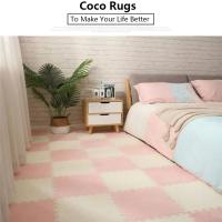 Carpetas De Espuma EVA Suaves Para Sala De Estar Y Juegos De Niños Alfombra De Piso Para Bebés Con Pelo Largo Y Espeso Tapete De Rompecabezas De Terciopelo - details 0
