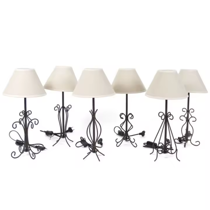 Gerimport Lámpara de sobremesa forja surtida EVO 42 cm color marrón modelo a elegir - 1