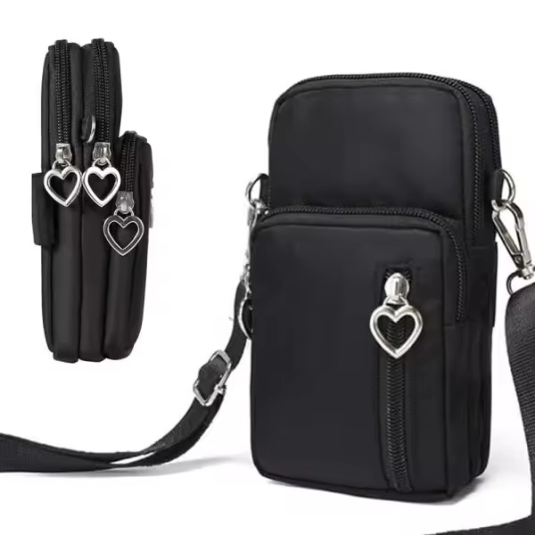 Bolso para móvil con bandolera - Bolso de mano negro h negro 142 - 1