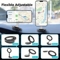 Soporte Movil Coche, Soporte magnético para teléfono de coche con rotación de 360 ° - Fabricado en aleación de zinc de alta resistencia, un soporte plegable para salpicadero, Seguro y Cómodo PARA LA Navegación, un Regalo de Cumpleaños ideal - details 3
