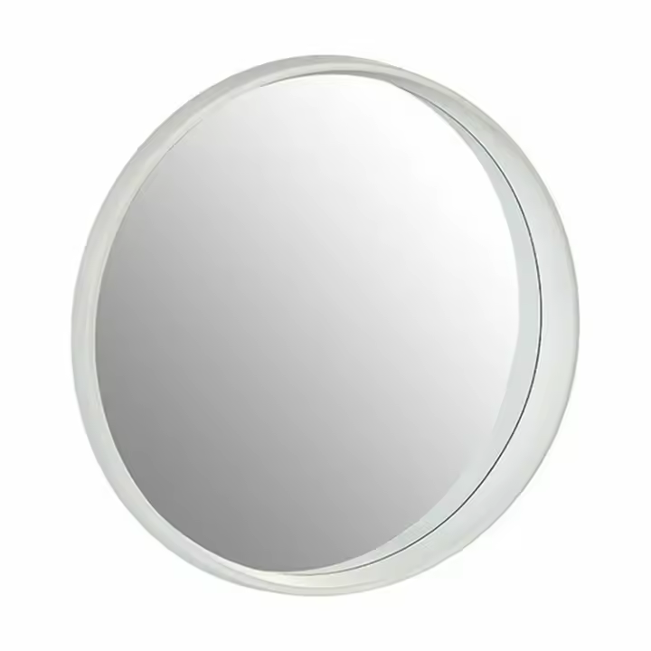 STARLEY-Espejo De Pared Metal Plástico Espejo 40 X 4,4 X 40 Cm,blanco negro - 1