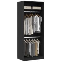 Armario vidaXL Negro Roble 80x50x200 cm Madera Elaborada - details 2