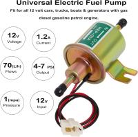 Bomba de combustible en línea de baja presión 12 V 4-7 PSI para motor de gasolina o diesel HEP-02A Carburador de motorteta ATV camiones Barcos B - details 0