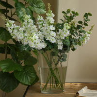 Flor Artificial De Lino Delphinium 75cm En Seda Para Decoración De Hogar Boda Navidad Sala De Estar DIY Flores Falsas Nordicas - details 2