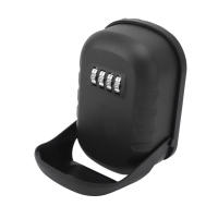 Caja de seuridea con cerradura para Llaves, Caja de almacenamiento con cerradura de combinación de contraseña impermeable Montada en la pared, resistant to Agua, para Llave De Casa, color Negro mate W - details 0