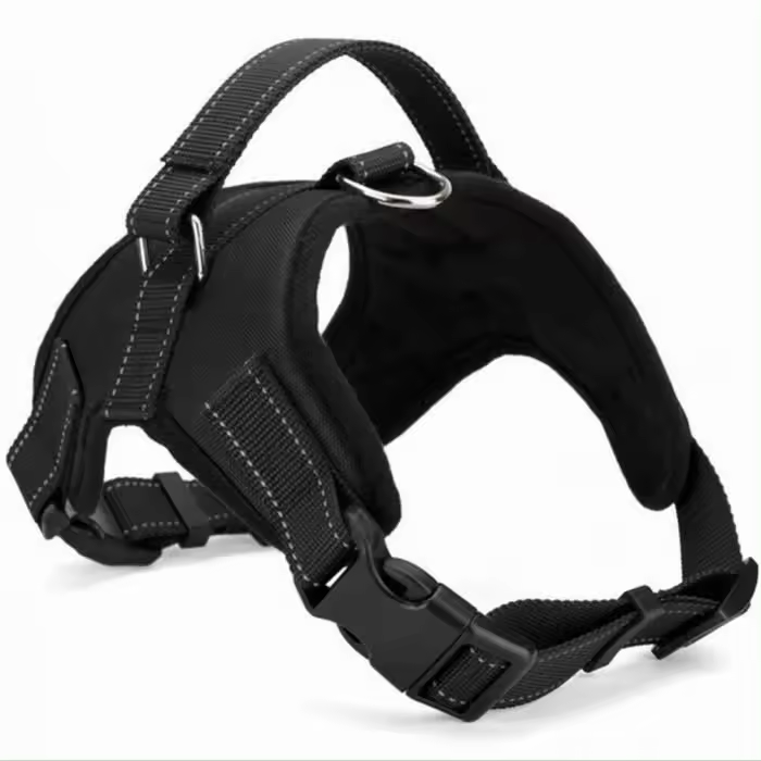 Arnés para Perros Pequeños y medianos - Talla M - Negro - Ajustable, Aningún y Suave with ASA- ¡Calidad superior! - 1