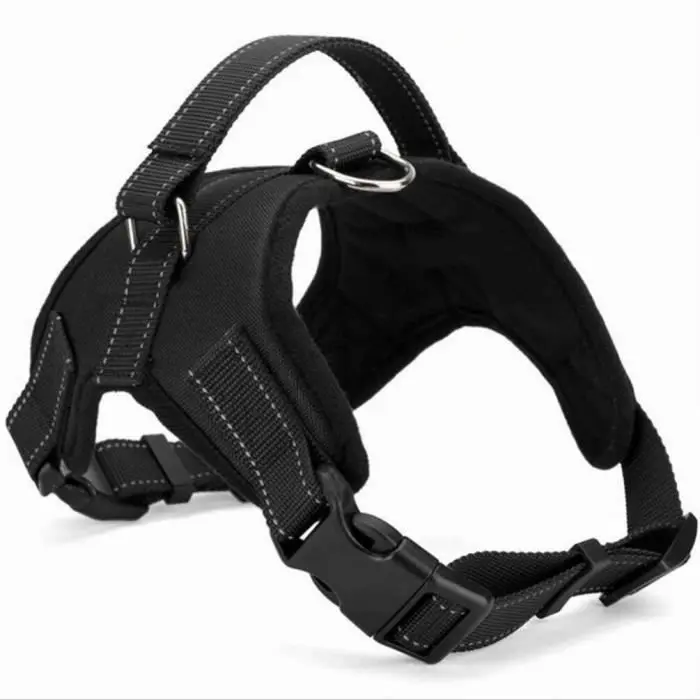 Arnés para Perros Pequeños y medianos - Talla M - Negro - Ajustable, Aningún y Suave with ASA- ¡Calidad superior! - 1