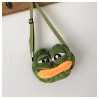 Mochila De Peluche Sapo Triste Pepe Divertida Y Bonita Bolso De Hombro Con Ojos Grandes Y Boca Grande Gran Capacidad Creativa Para Jóvenes - details 17