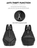 Mochila Antirrobo Para Mujer De Cuero Genuino 100% Gran Capacidad De Viaje Diseño Nuevo 2022 Mochila Escolar Para Niñas Con Cadena Y Cierre De Cremallera - details 5