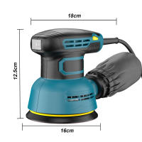 Lijadora eléctrica de 300W, pulidora Orbital aleatoria de 110V y 220V, lijadora de velocidad Variable con papel de lija de 125mm, máquina pulidora para coche, Car Polishing Machine, Máquina de lijado de velocidad variable - details 5
