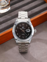 Reloj De Cuarzo Para Hombre Reloj De Pulsera De Moda Sencilla Y Lujo Para Uso Diario Y Negocios Con Calendario Pantalla Con Marcas Numéricas De Arábigas Material De Acero Inoxidable Resistente Al Agua - details 17
