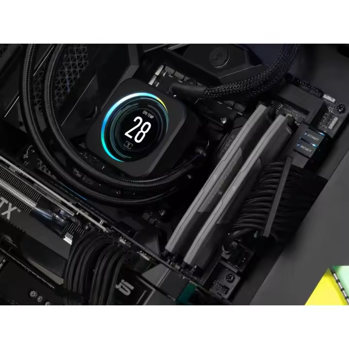 Corsair - Kit de memoria RAM DDR5 Vengeance CMK32GX5M2B6400Z32 de 64 GB (2 x 32 GB) a 6400 MT/s CL32 para gaming y creación de contenido, compatible con XMP 3.0 y EXPO - 1
