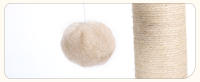 Nobleza - Rascador para Gatos, Poste de Rascador para Gatos, Cuerda de Sisal Natural con Bolas Juguete y Peine de Silicona para Gatos, 60x30x30cm (Color Beige) - details 3