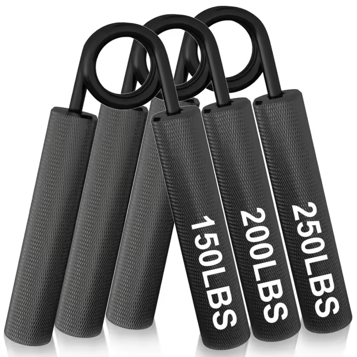Entrenador De Fuerza De Agarre Para Ejercicio De Brazo Y Muñeca Equipo De Gimnasio De Resistencia 150-250LBS Color Negro Y Plata - 1