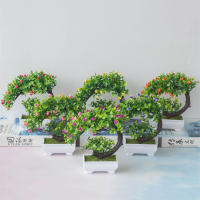 Planta Artificial De Bonsái En Vaso Flores Falsas Ornamento De Mesa Material Plástico Estilo De Planta Bonsái - details 14
