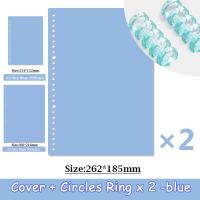 4Pcs Cubierta De Libro De Hojas Sueltas A4 A5 B5 Colores Transparentes Con Anillos De Espiral Para Oficina Y Escuela Suministros De Papelería Lindos Y Prácticos - details 1