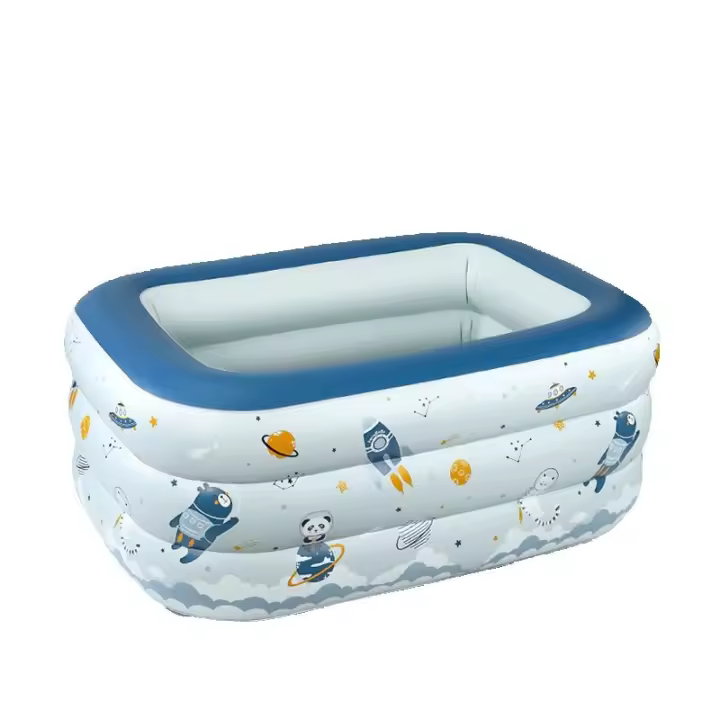 Piscina infantil Swimbobo, bañera inflable con aislamiento grueso para bebés, bañera cuadrada de 4 capas de gran capacidad. - 1