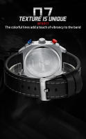 Reloj Deportivo NAVIFORCE Para Hombres Lujoso De Cuero Resistente Al Agua Con Luz Y Cuarzo Múltiples Funciones Estilo Cuadrado - details 11