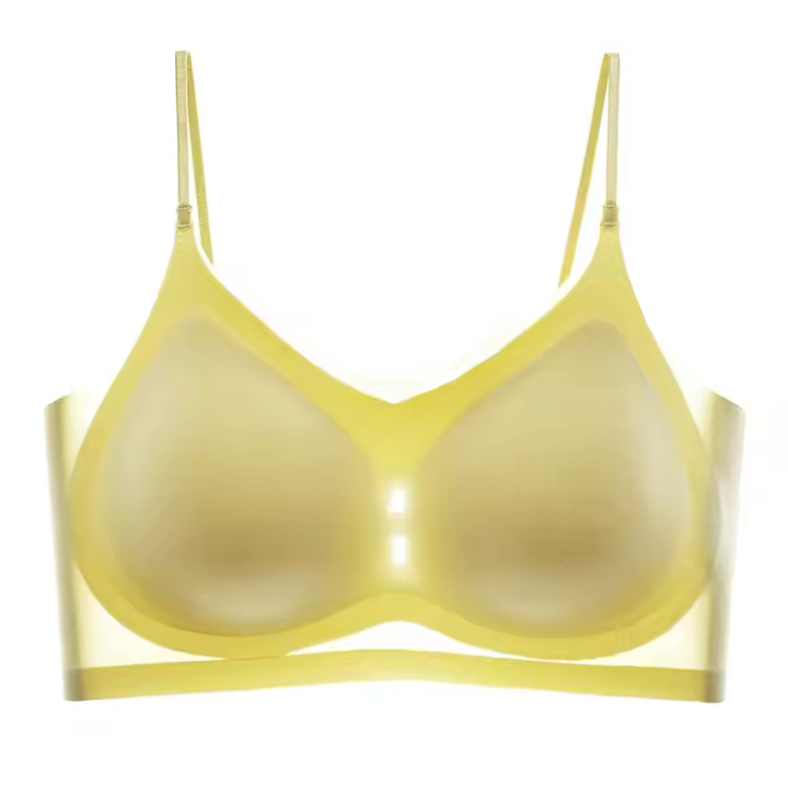 Sujetador Invisible Para Mujer De Verano 2023 Sujetador De Algodón De Seda Ultrafino Sin Costuras Con Almohadillas Push up Transpirable Para Yoga Y Deporte - 1