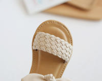 Sandalias De Niña Con Lazo Y Tejido Suave Estilo Bohemio Clásico De Verano Antideslizantes Tobilleras Abiertas Para Niños - details 2