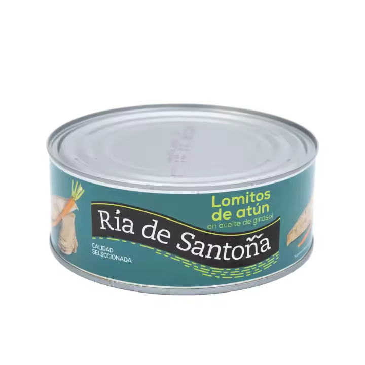 Lomitos de atun claro en aceite de girasol 900 g. Ria de Santoña - 1
