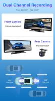 Cámara De Coche 4K 10.26 Pulgadas Con DVR Multimedia Wireless Carplay Android Auto GPS Doble Lente Cámara Trasera Espejo Dashboard - details 8
