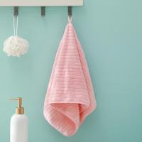 Toalla De Cara De Fleece Coral Absorbente Y Suave Para Adultos Toalla De Mano De 14x29 Pulgadas Estilo Rayado Para Baño Y Ducha - details 4