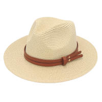 Sombrero De Paja De Verano Panama Tejido De Hierba Transpirable Estilo Europeo Y Americano Sombrero De Sol Para Playa Casual Para Mujeres - details 11