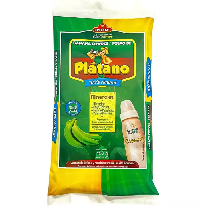 Harina de plátano Oriental 400g Polvo de plátano vegano, 100% Natural - 1