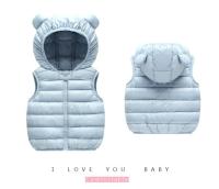 Chaleco De Plumas Para Bebés Niños Y Niñas Con Orejas Vestido Cálido De Algodón Para Otoño E Invierno Ropa Infantil Con Capucha Tipo Casual - details 5