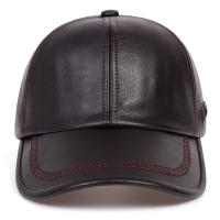 Gorra De Béisbol De Cuero Sólido Para Hombres Y Mujeres Gorra De Invierno Ajustable Casual Negro Para Otoño Y Primavera - details 4