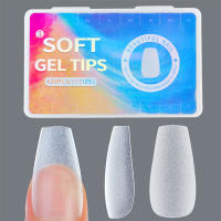 PINPAI 420PCS Uñas Postizas De Gel Mate Almendro Coffin T Forma Cubiertas Completas Falsas Uñas Capullos De Gel Artificial Suave Tamaño M 15 Tamaños Diferentes - details 1