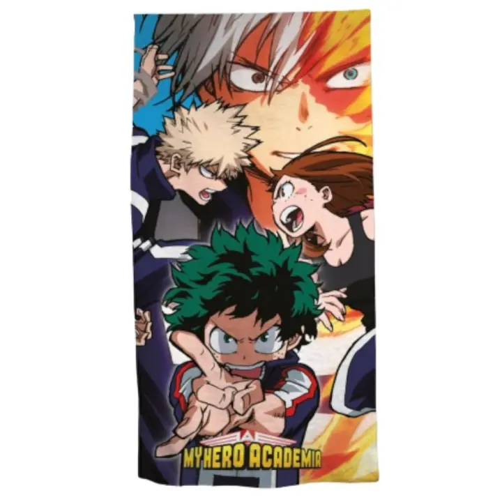 Toalla baño y playa My Hero Academia microfibra Tamaño: 140x70cm. 100% polyester. new import regalo para mujer y hombre - 1