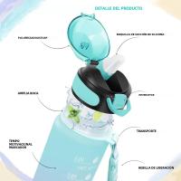 Botella De Agua De 32 Oz Con Horario Y Taza Motivacional a Prueba De Fugas Libre De BPA Y Químicos Con Correa Para Transporte Adulto - details 1