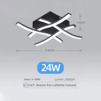 Luz De Techo LED Curvada Moderna 24W Para Sala De Estar Dormitorio Y Balcones 3 Colores Variables Instalación Sencilla Sin Certificación - details 7