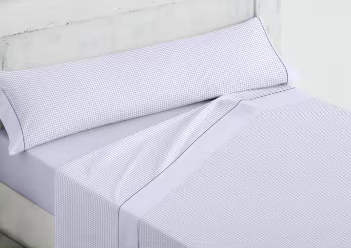 Plusdescanso- Juego de sábanas 50% algodón VANE. Calidad suprema de la firma DM. Formado por bajera, encimera y una o dos fundas de almohada. Producto TOP. - 1