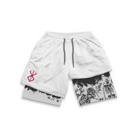 Shorts De Entrenamiento Para Hombre Anime Berserk 2 En 1 Running Yoga Gimnasio Deportes Pantalones Cortos De Polyester - details 1