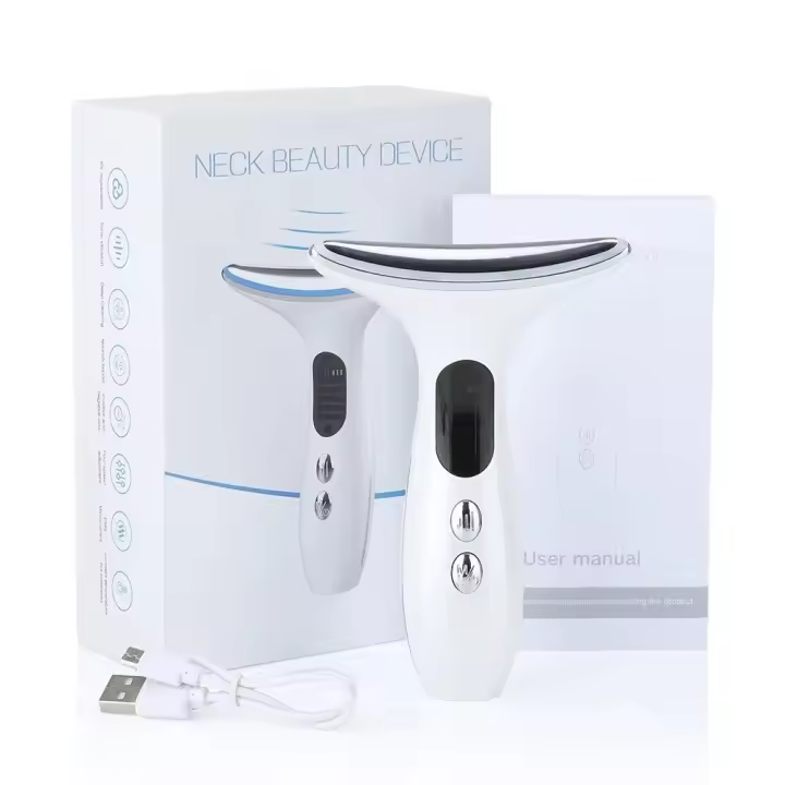 Dispositivo De Belleza Multifuncional 7en1 Lifting Facial EMS RF Microcorriente Rejuvenecimiento De La Piel Masajeador Facial + 3 Colores Eliminación De Doble Mentón - 1