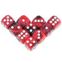 12mm D6 Acrílico Dados Mini 6 Cara Dos Colores Esquina Redondeada Juego De Mesa Accesorios Para Club Fiesta DND RPG Barra - details 3