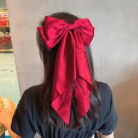 Pinza Para El Cabello De Estilo Coreano Para Mujeres Roja Con Lazo Y Abanico De Cinta Larga Accesorios De Cabello De Tela Cute/románticos - details 7