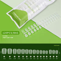 Set De Uñas Postizas De Acrílico Transparentes Fully 120pcs/bag Tamaño Mixto Para Ballet Y Ocasiones Especiales - details 7