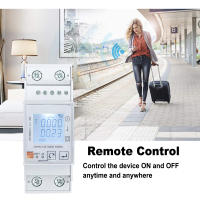 Medidor De Energía Inteligente Tuya ZigBee Fase Sola 80A En Rail Din Monitor De Potencia Voltaje Y Amperaje 110V 220V 50/60Hz Para Control Remoto Por App - details 6